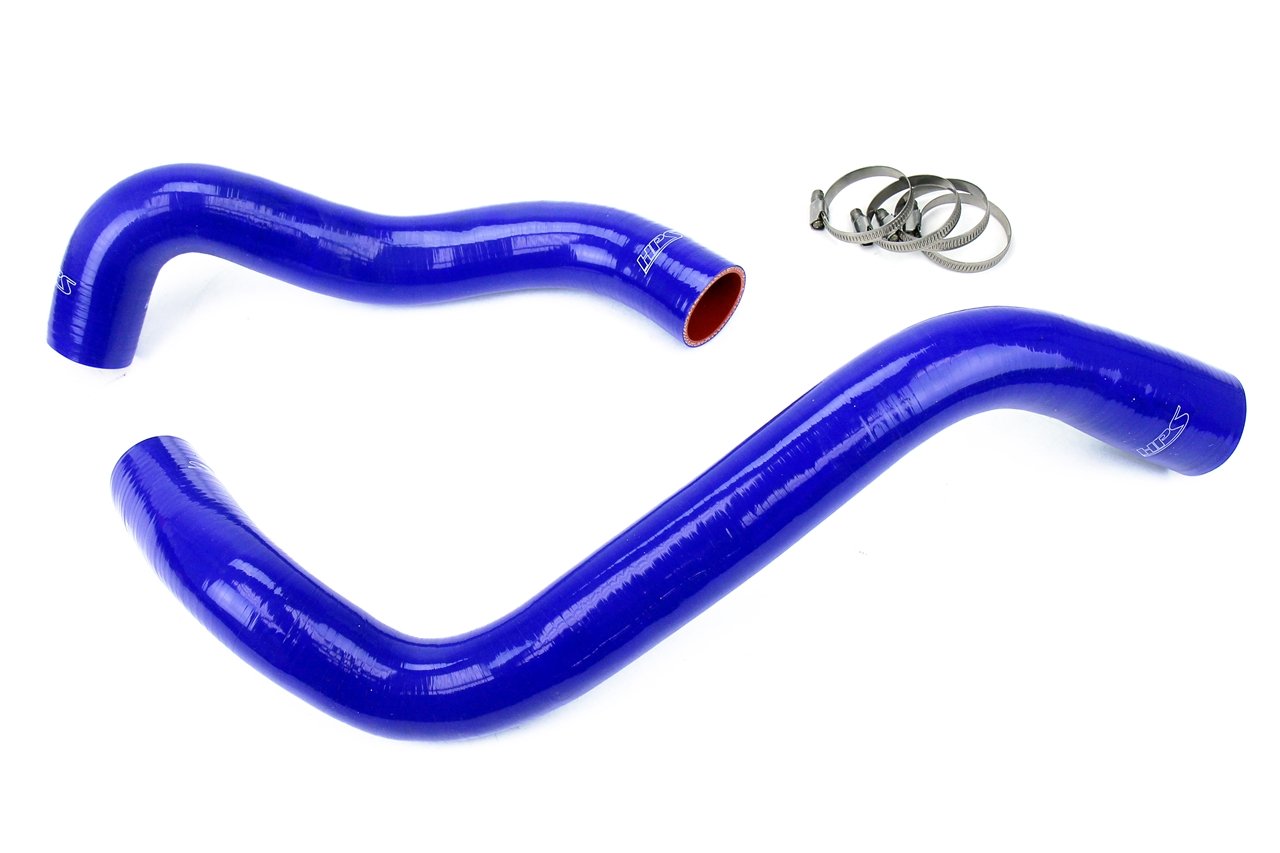 HPS Blue Reinforced Silicone Radiator Hose Kit Coolant Ford 99-01 F550 Superduty w/ 7.3L Diesel Single Alternator