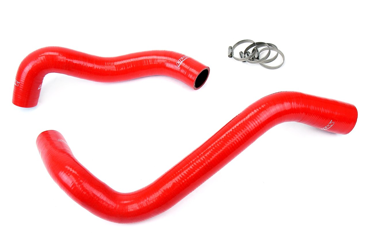 HPS Red Reinforced Silicone Radiator Hose Kit Coolant Ford 99-01 F350 Superduty w/ 7.3L Diesel Single Alternator