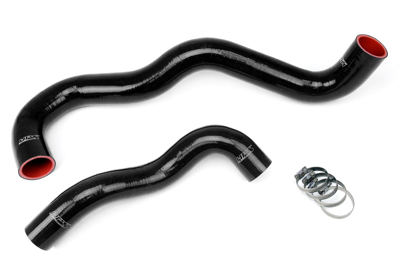 HPS Black Reinforced Silicone Radiator Hose Kit Coolant Ford 03-07 Excursion 6.0L Diesel w/ Twin Beam Suspension