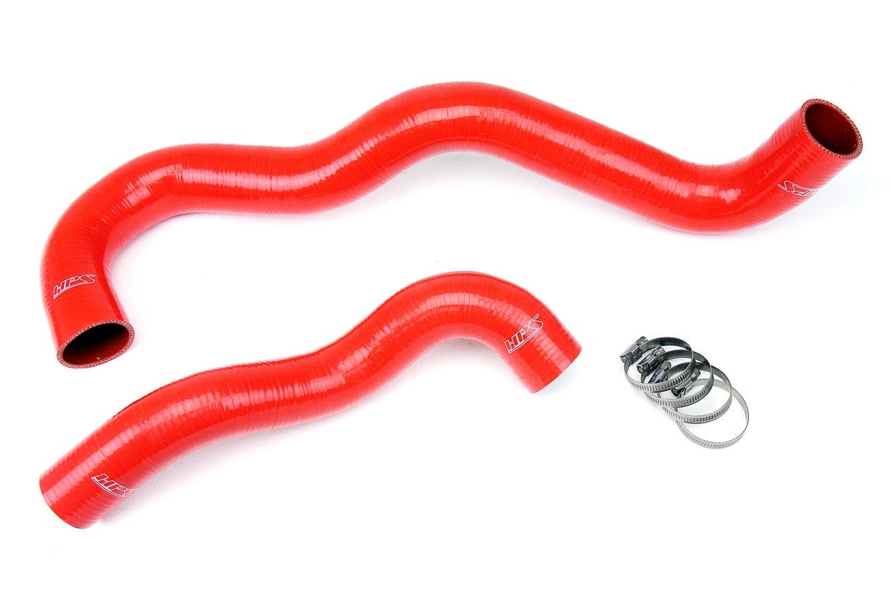 HPS Red Reinforced Silicone Radiator Hose Kit Coolant Ford 03-07 F250 Superduty 6.0L Diesel w/ Twin Beam Suspension