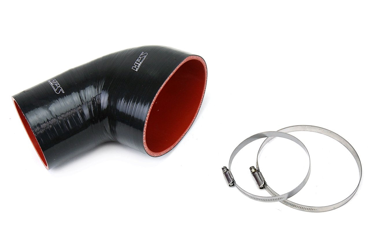 HPS Black Reinforced Silicone Post MAF Air Intake Hose Kit BMW 01-06 E46 M3