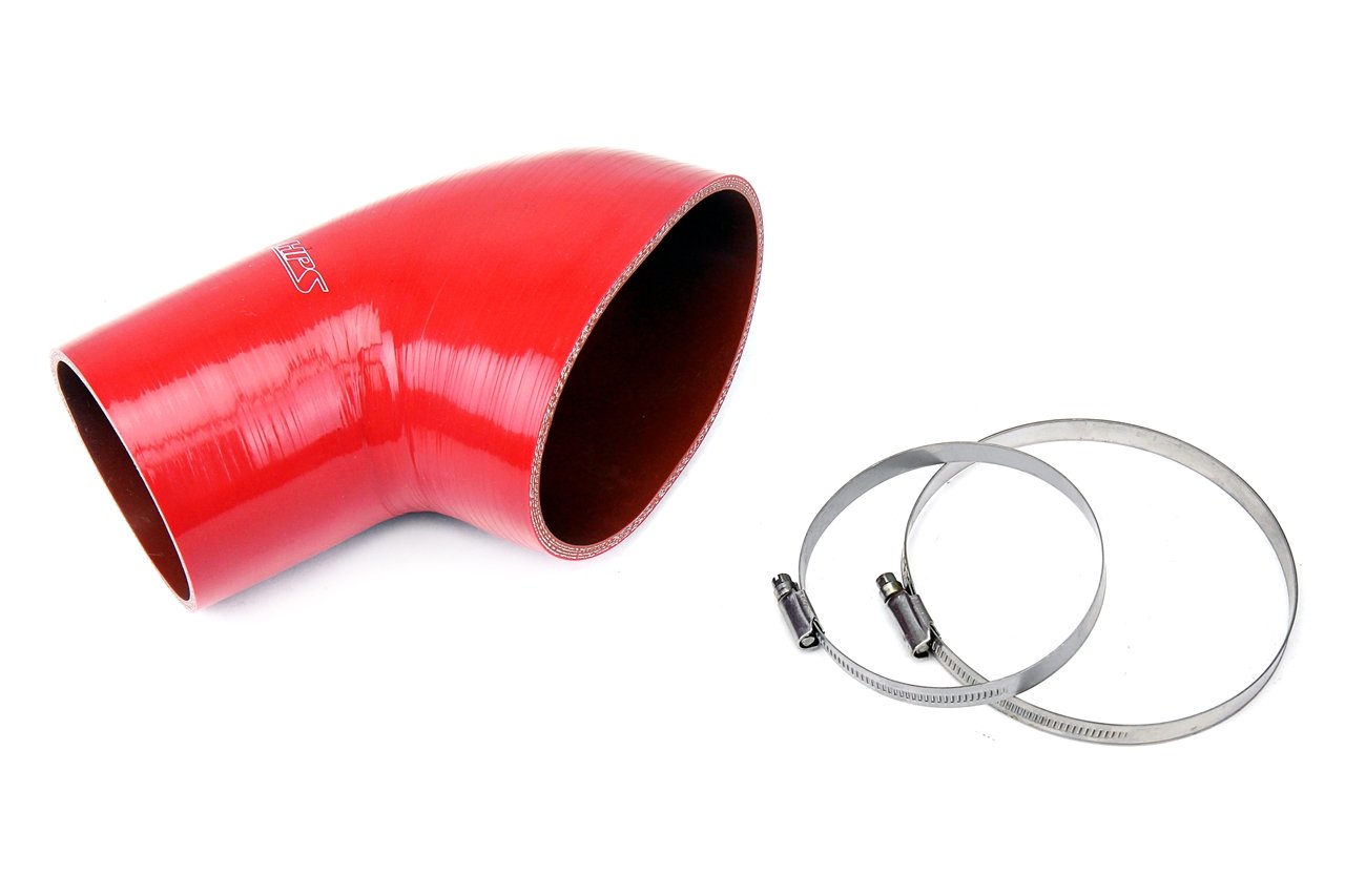 HPS Red Reinforced Silicone Post MAF Air Intake Hose Kit BMW 01-06 E46 M3