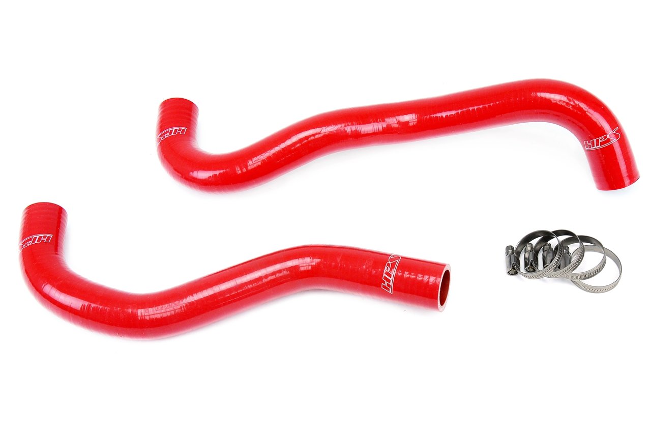 HPS Red Reinforced Silicone Radiator Hose Kit Coolant Honda 12-15 Civic Si