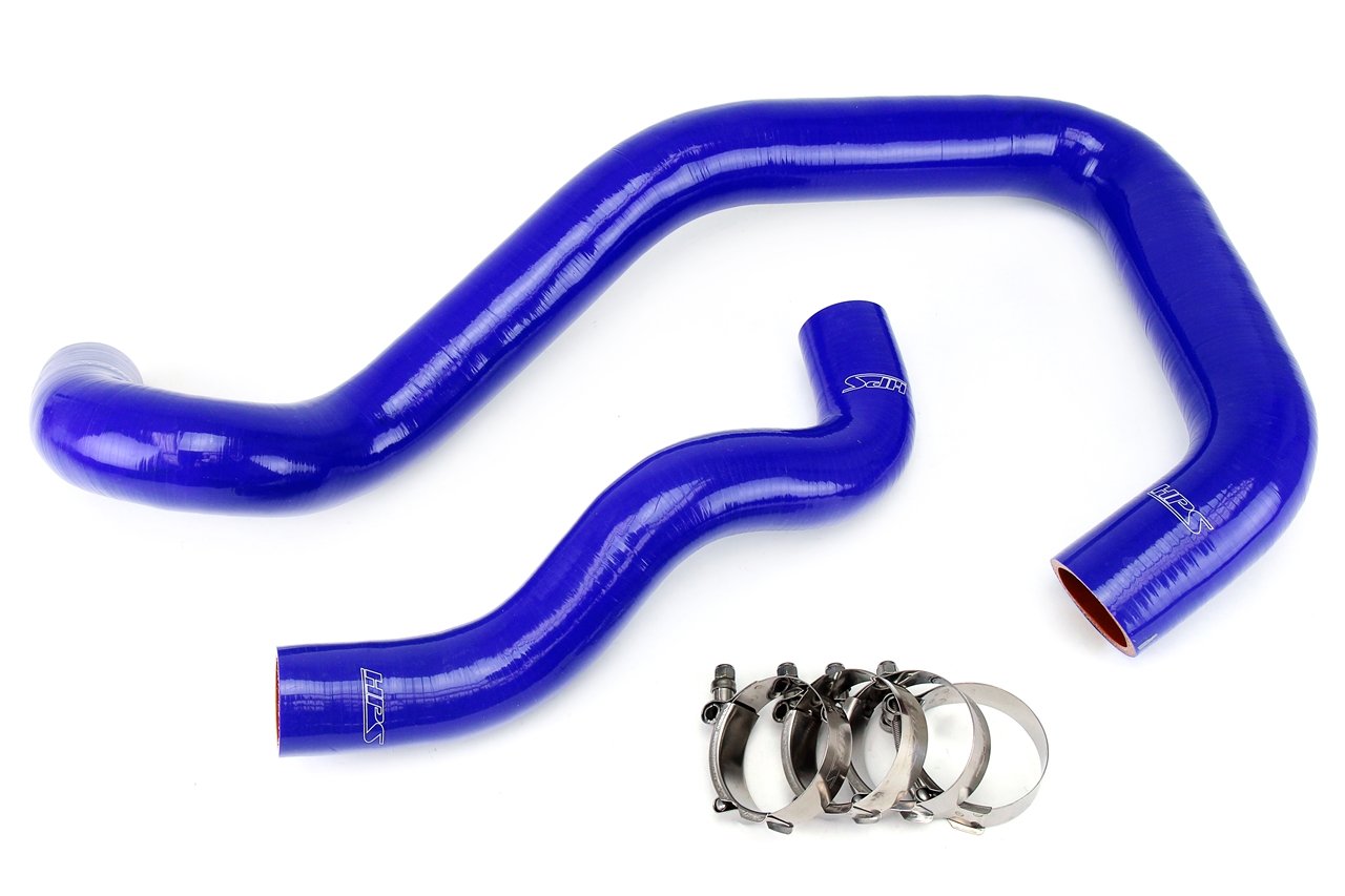 HPS Blue Reinforced Silicone Radiator Hose Kit Coolant Ford 03-07 Excursion 6.0L Diesel w/ Mono Beam Suspension