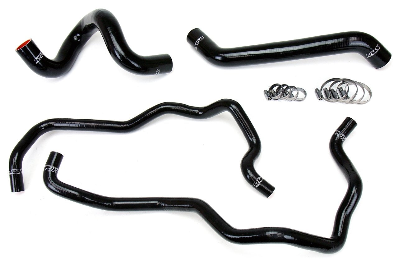 HPS Black Reinforced Silicone Radiator + Heater Hose Kit Jeep 07-11 Wrangler JK 3.8L V6 Left Hand Drive