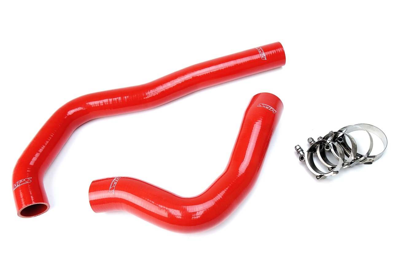 HPS Red Reinforced Silicone Radiator Hose Kit Coolant Dodge 99-02 Ram Pickup 5.9L Diesel Cummins