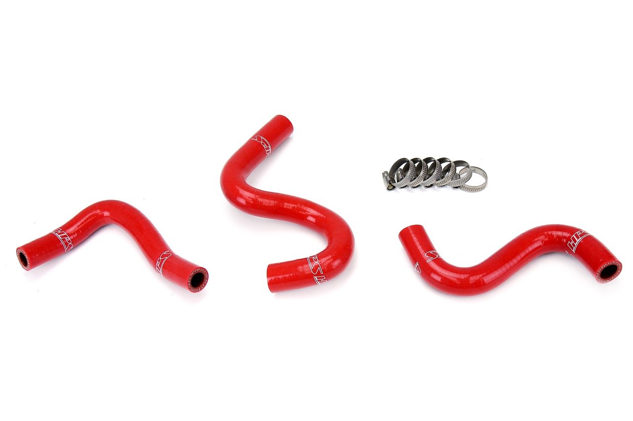 HPS Red Reinforced Silicone Heater Hose Kit Toyota 83-87 Corolla AE86 4A-GEU Left Hand Drive