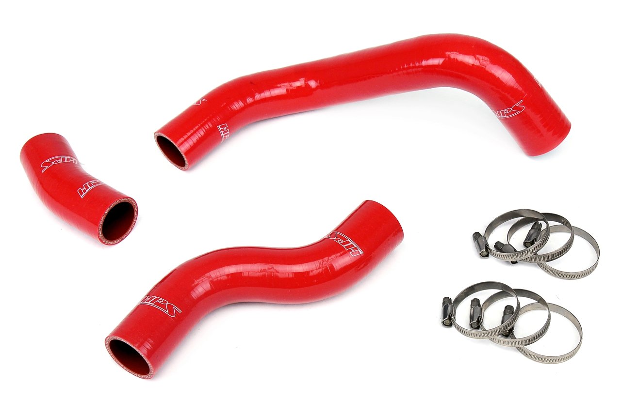 HPS Red Reinforced Silicone Radiator Hose Kit Coolant Subaru 13-16 BRZ