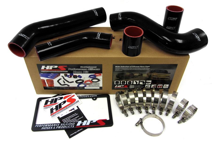 HPS Black Reinforced Silicone Intercooler Hose Kit Mitsubishi Lancer EVO 10 X US-Spec