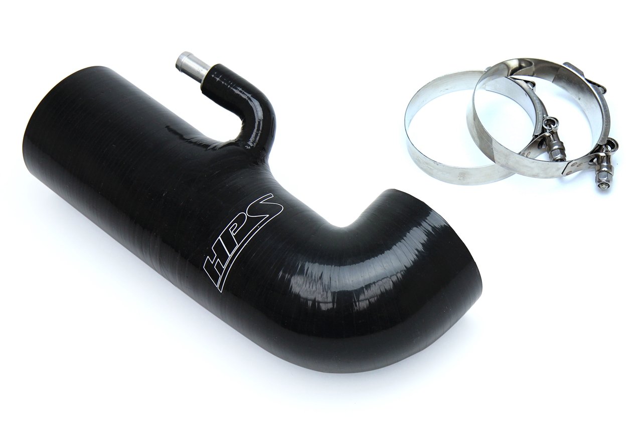 HPS Black Reinforced Silicone Post MAF Air Intake Hose Kit - Delete Stock Sound Tube Subaru 13-16 BRZ