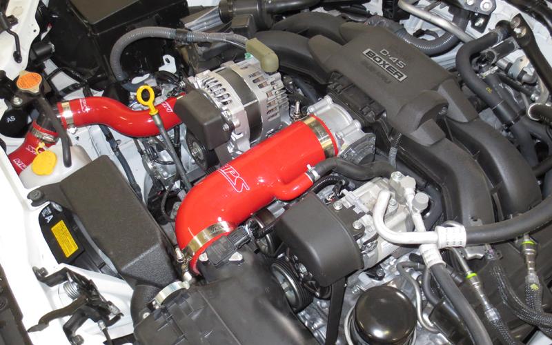 HPS Red Reinforced Silicone Post MAF Air Intake Hose Kit - Delete Stock Sound Tube Scion 13-16 FRS