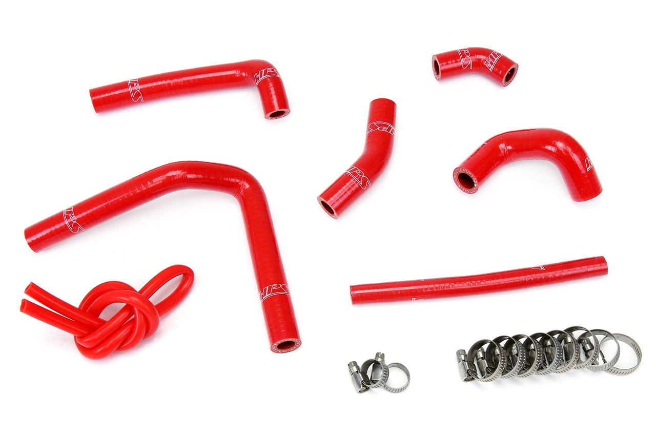 HPS Red Reinforced Silicone Radiator Hose Kit Coolant Honda 02-07 CR250R 2 Stroke