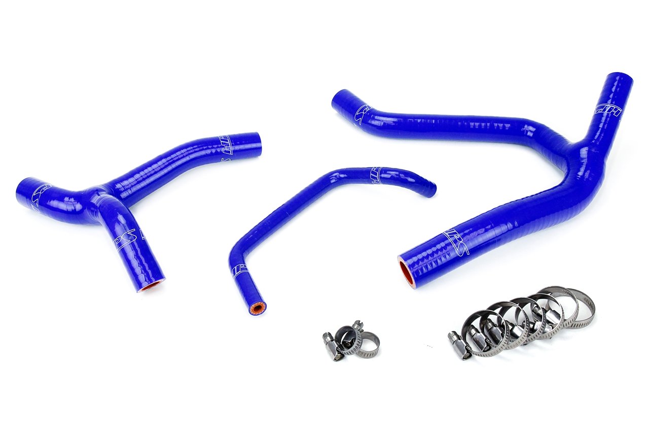 HPS Blue Reinforced Silicone Radiator Hose Kit Coolant Kawasaki 06-08 KX450F