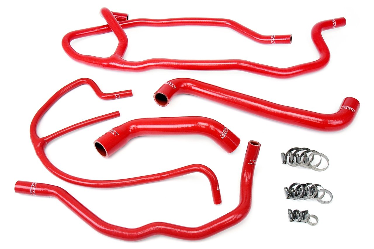 HPS Reinforced Red Silicone Radiator + Heater Hose Kit Coolant Chevy 05-07 Corvette 6.0L LS2 V8