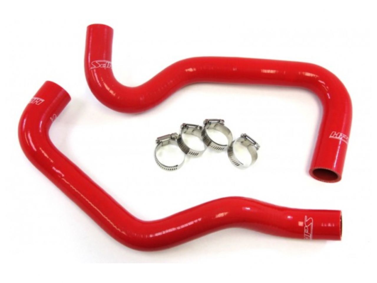 HPS Red Reinforced Silicone Radiator Hose Kit Coolant Ford 11-13 Fiesta 1.6L