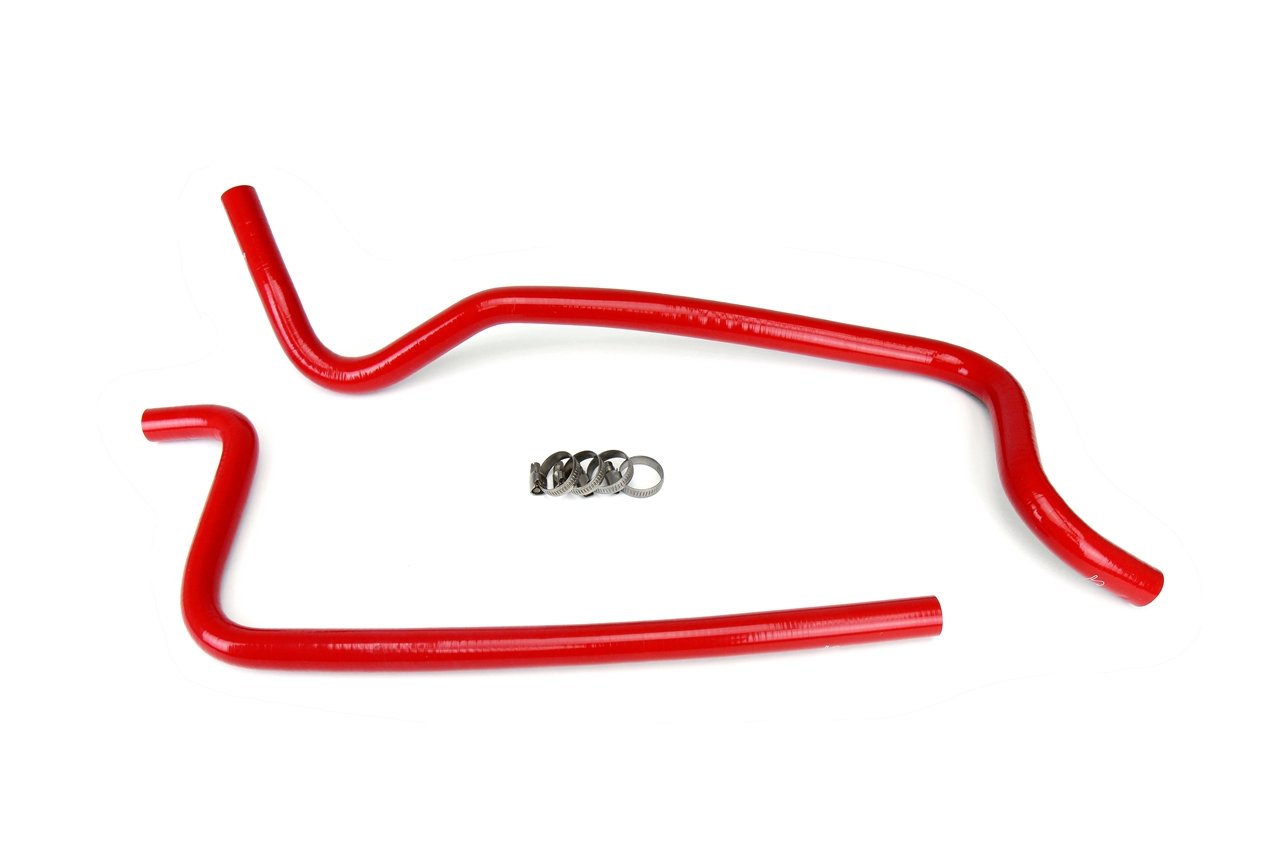 HPS Red Reinforced Silicone Heater Hose Kit Jeep 02-06 Wrangler TJ 4.0L Left Hand Drive