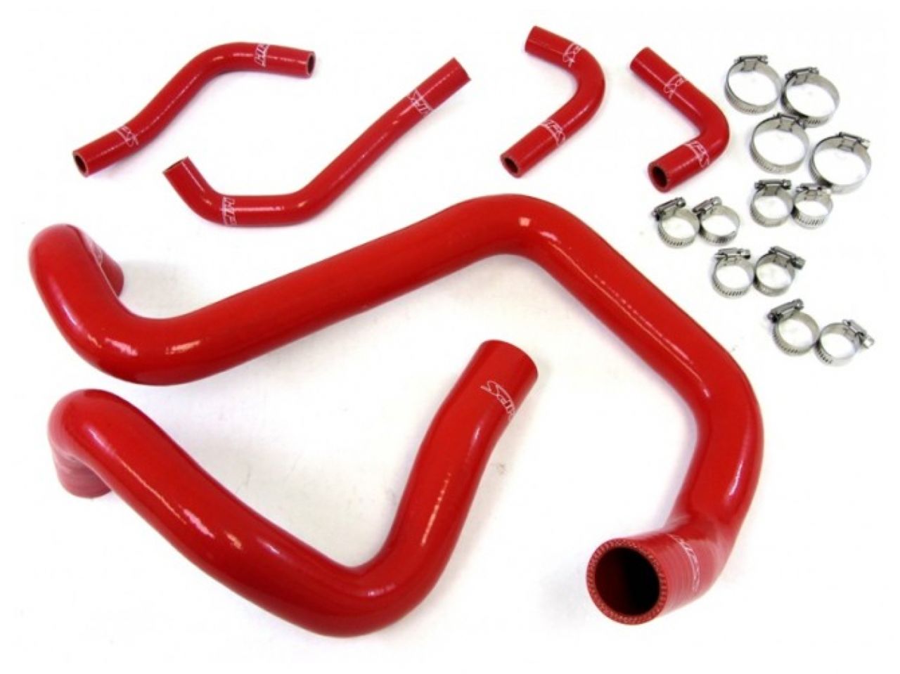 HPS Red Reinforced Silicone Radiator + Heater Hose Kit Coolant Jeep 12-17 Wrangler JK & Unlimited 3.6L V6 Left Hand Drive