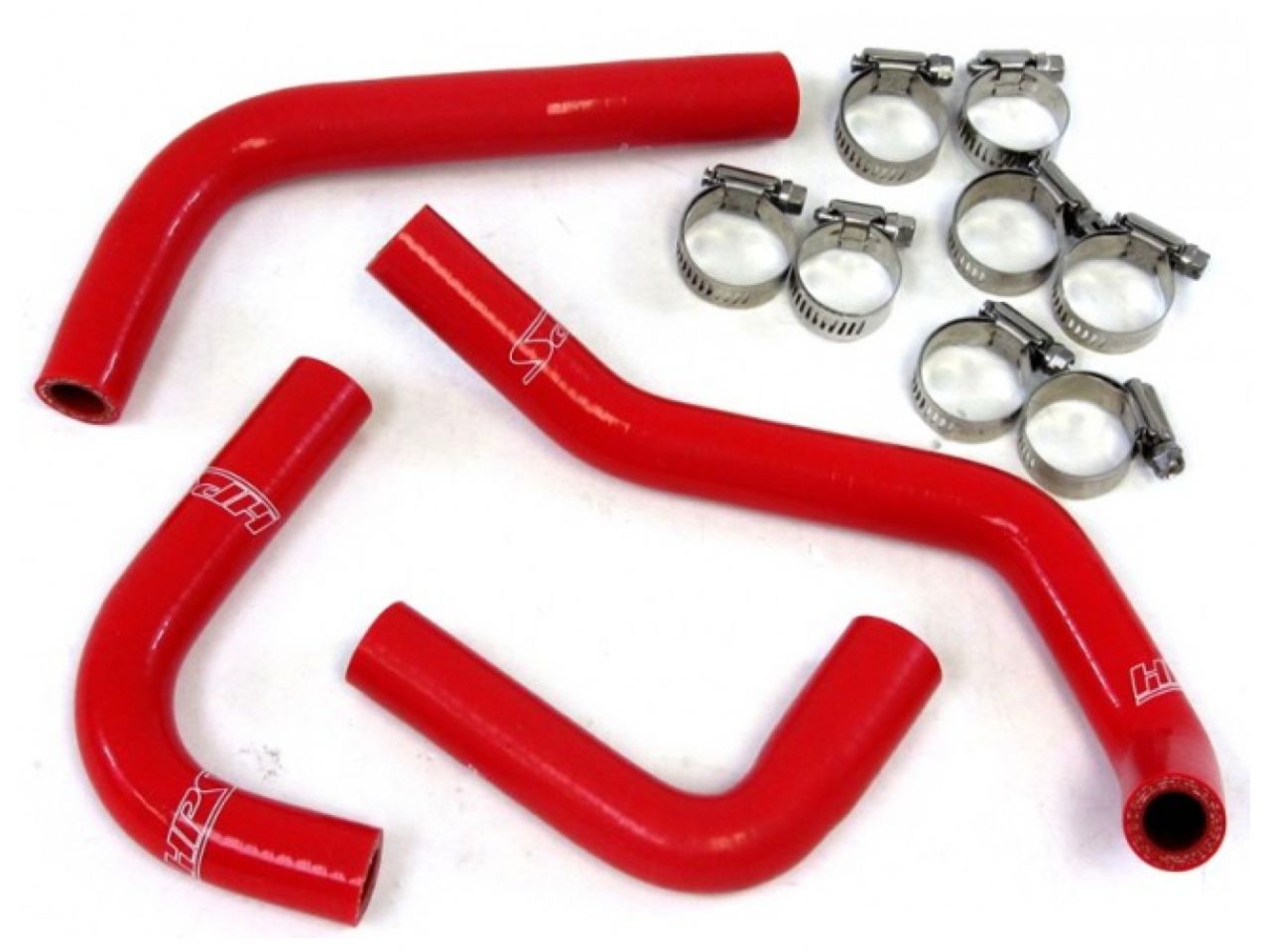 HPS Red Reinforced Silicone Heater Hose Kit Coolant Jeep 12-17 Wrangler JK & Unlimited 3.6L V6 Left Hand Drive