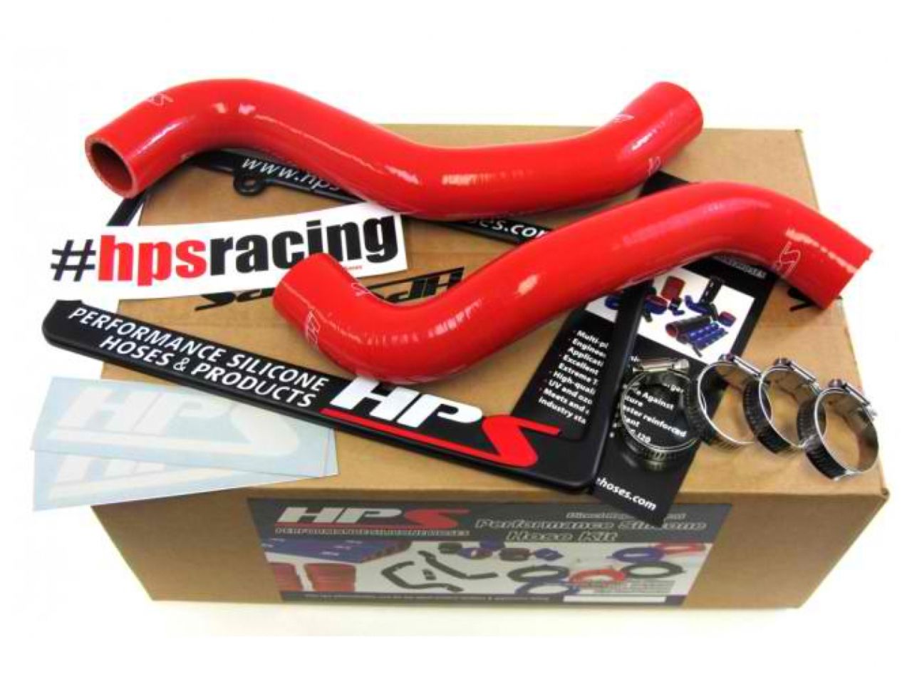 HPS Red Reinforced Silicone Radiator Hose Kit Coolant Toyota 96-99 4Runner V6 3.4L Auto Trans