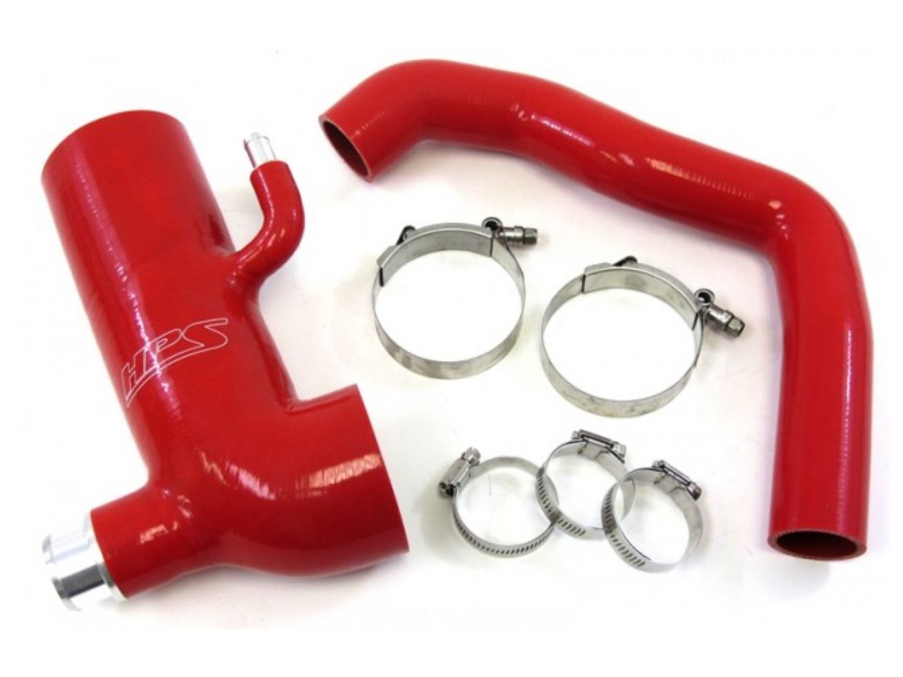 HPS Red Reinforced Silicone Post MAF Air Intake Hose + Sound Tube 2pc Kit Subaru 13-16 BRZ