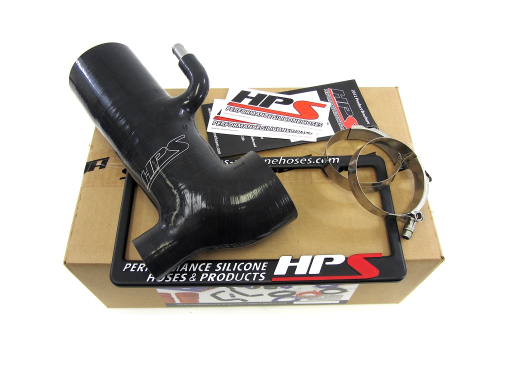 HPS Black Reinforced Silicone Post MAF Air Intake Hose Kit - Retain Stock Sound Tube Scion 13-16 FRS