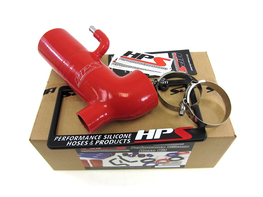 HPS Red Reinforced Silicone Post MAF Air Intake Hose Kit - Retain Stock Sound Tube Subaru 13-16 BRZ