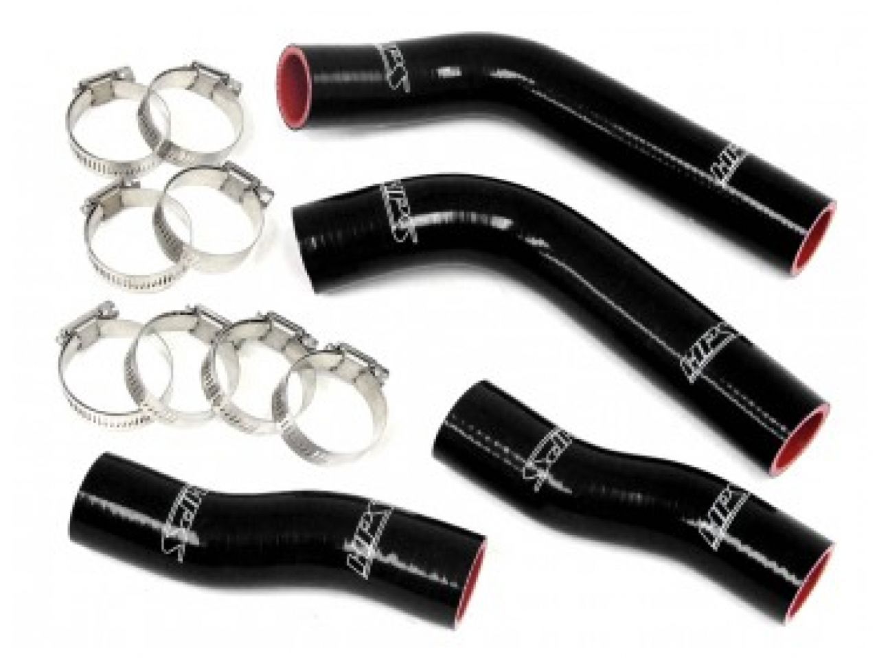 HPS Black Reinforced Silicone Coolant Hose Kit (4pc set) front radiator Toyota 90-99 MR2 3SGTE Turbo