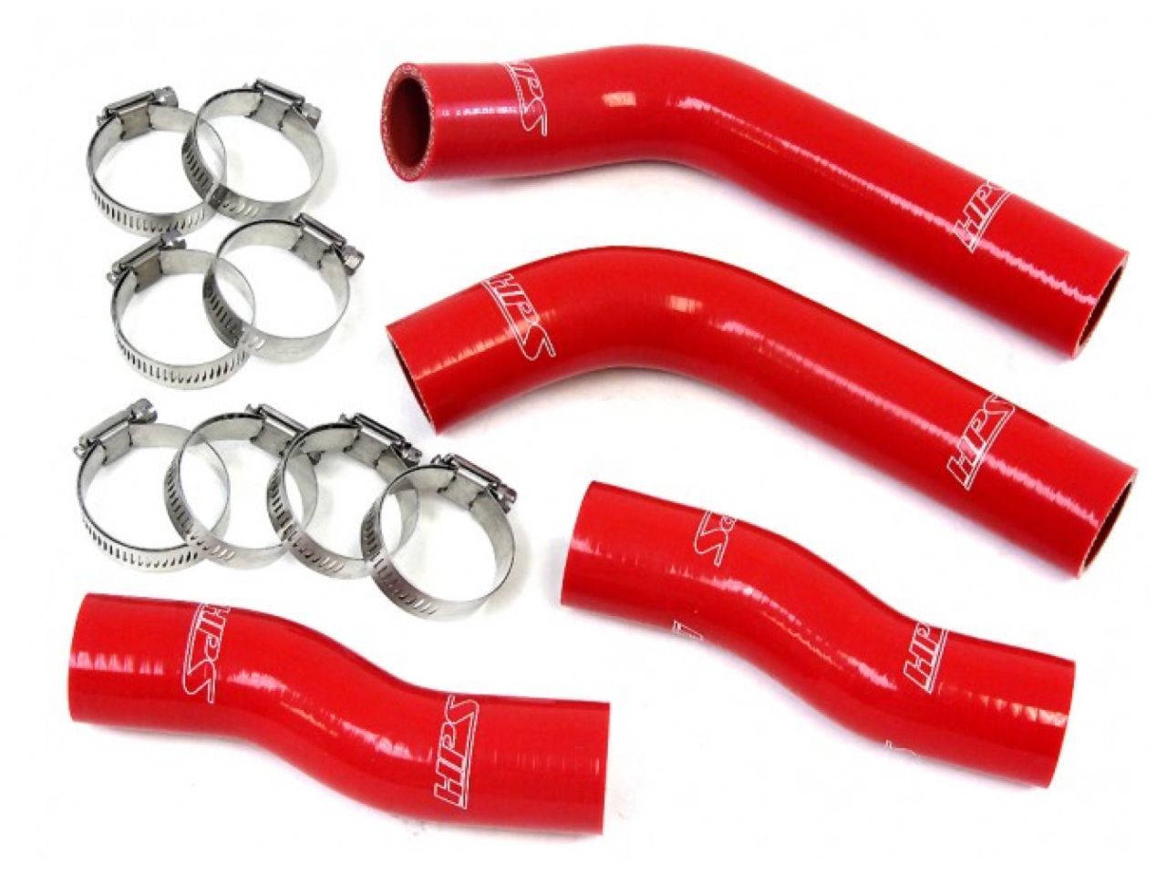 HPS Red Reinforced Silicone Coolant Hose Kit (4pc set) front radiator Toyota 90-99 MR2 3SGTE Turbo