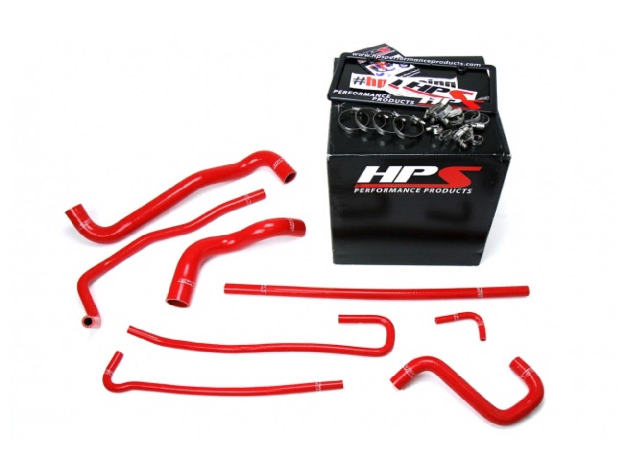 HPS Reinforced Red Silicone Radiator + Heater Hose Kit Coolant Chevy 97-04 Corvette 5.7L V8