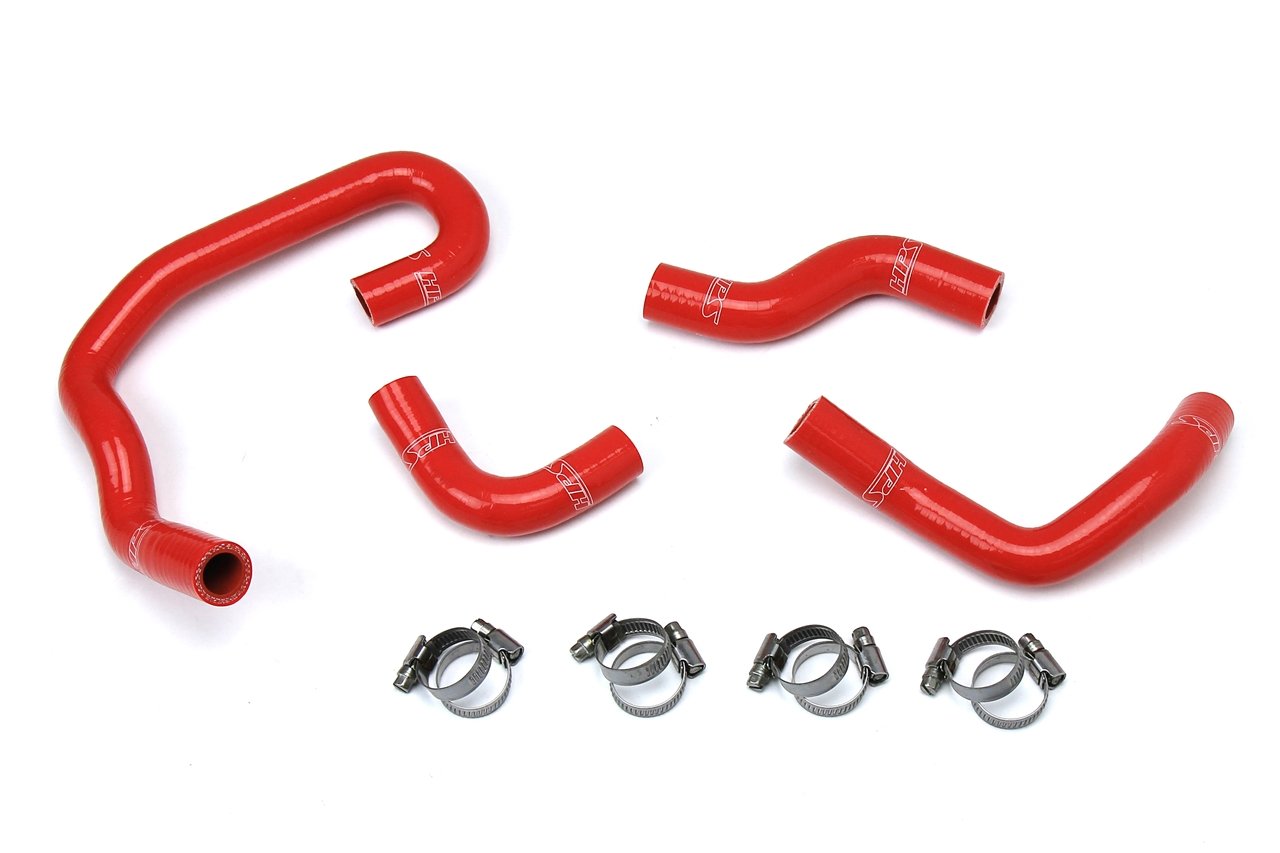 HPS Reinforced Red Silicone Heater Hose Kit Coolant Toyota 93-95 Pickup 3.0L V6 Left Hand Drive