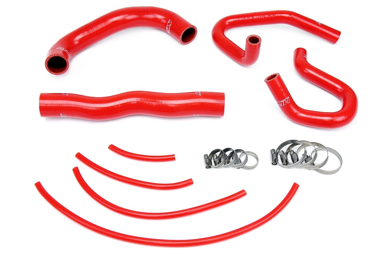 HPS Reinforced Red Silicone Radiator + Heater Hose Kit Coolant Hyundai 13-14 Genesis Coupe 2.0T Turbo 4Cyl