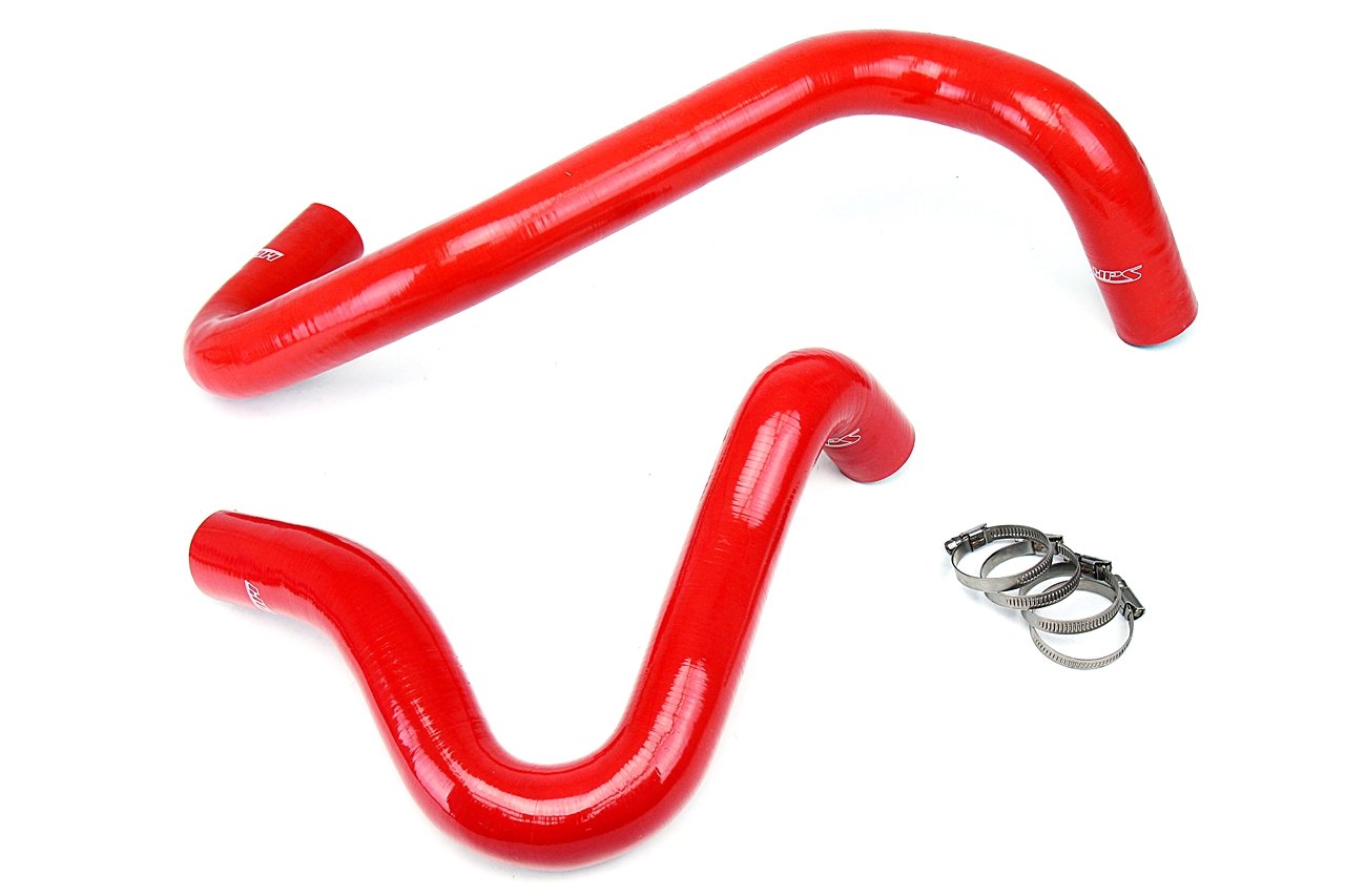 HPS Red Reinforced Silicone Radiator Hose Kit Coolant Ford 01-03 F350 Superduty w/ 7.3L Diesel Single or Dual Alternator