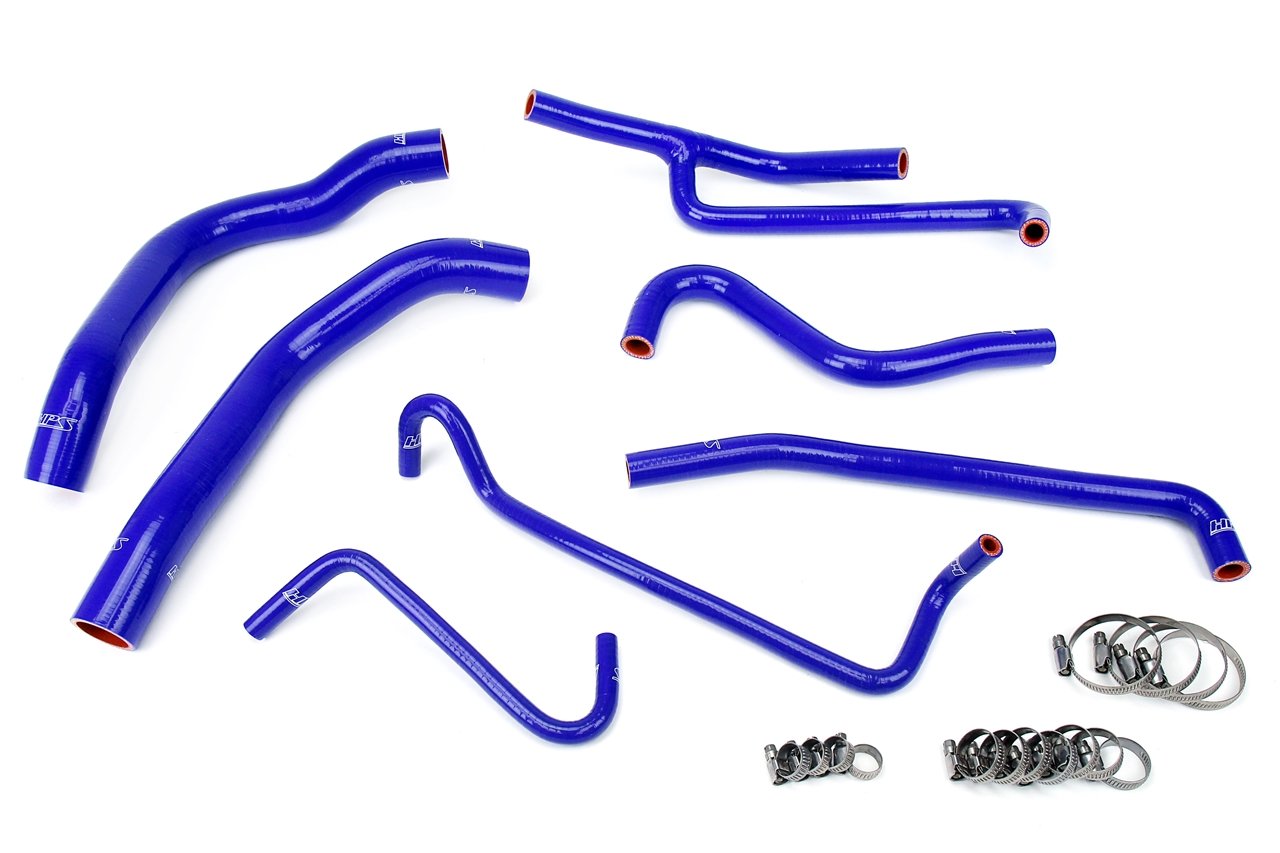 HPS Blue Reinforced Silicone Radiator and Heater Hose Kit Coolant Ford 11-14 Mustang 3.7L V6