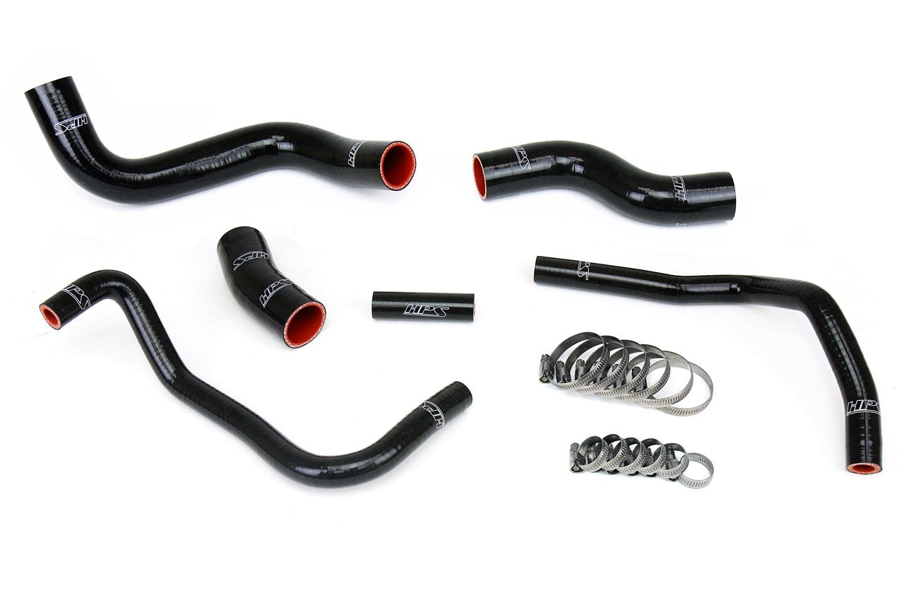 HPS Black Reinforced Silicone Radiator + Heater Hose Kit Subaru 13-16 BRZ