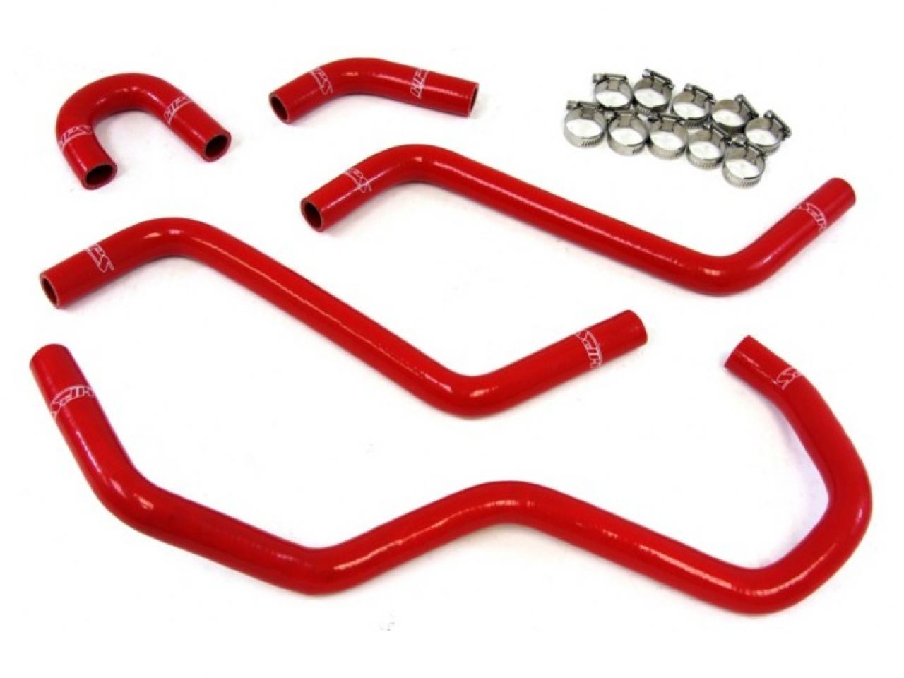 HPS Red Reinforced Silicone Radiator Hose Kit Yamaha 04-07 YXR450 YXR660 Rhino