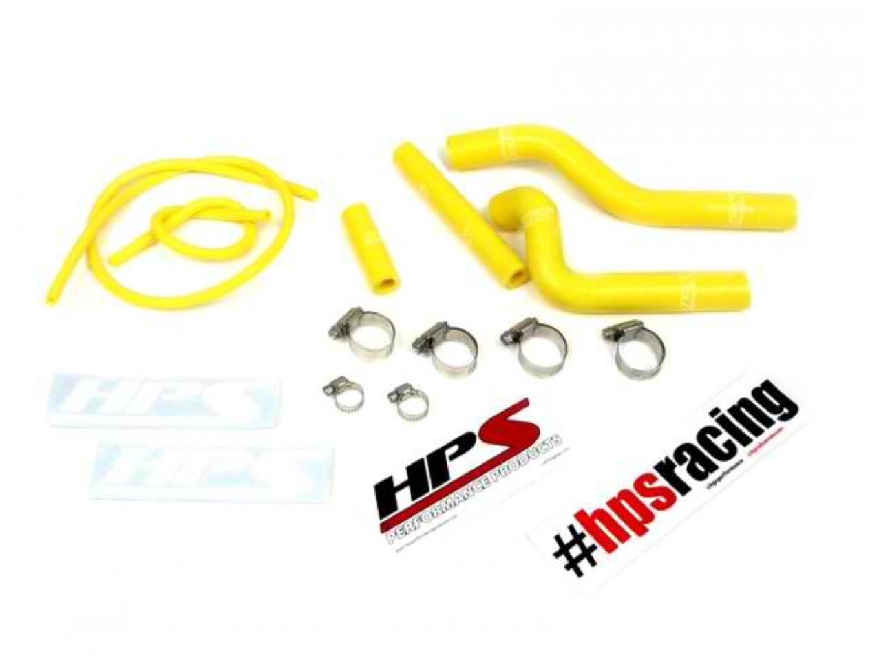 HPS Yellow Reinforced Silicone Radiator Hose Kit Suzuki 01-08 RM125 2 Stroke