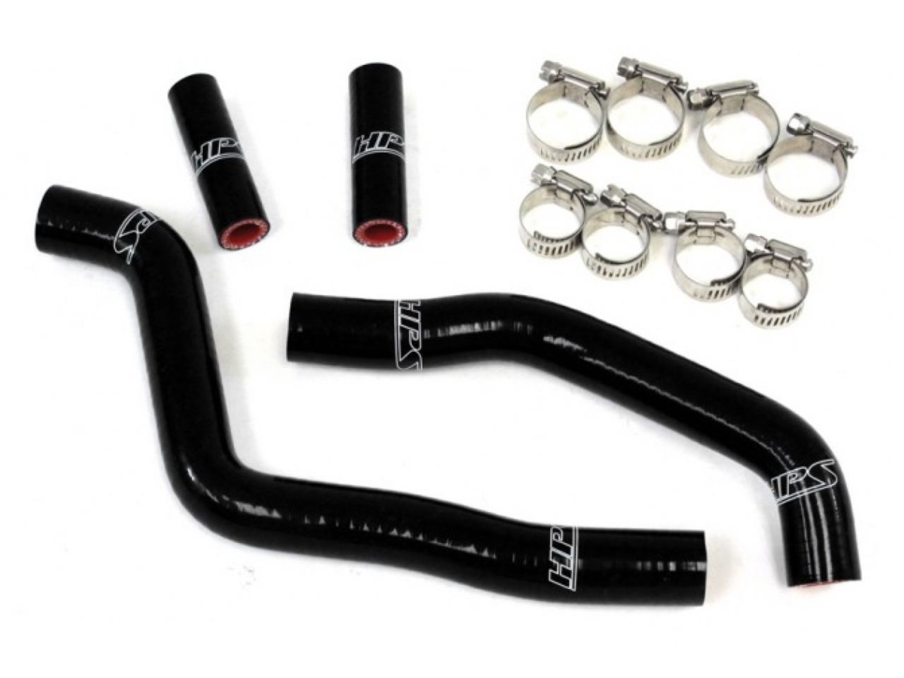 HPS Black Reinforced Silicone Radiator Hose Kit Kawasaki 03-08 KX125 2 Stroke