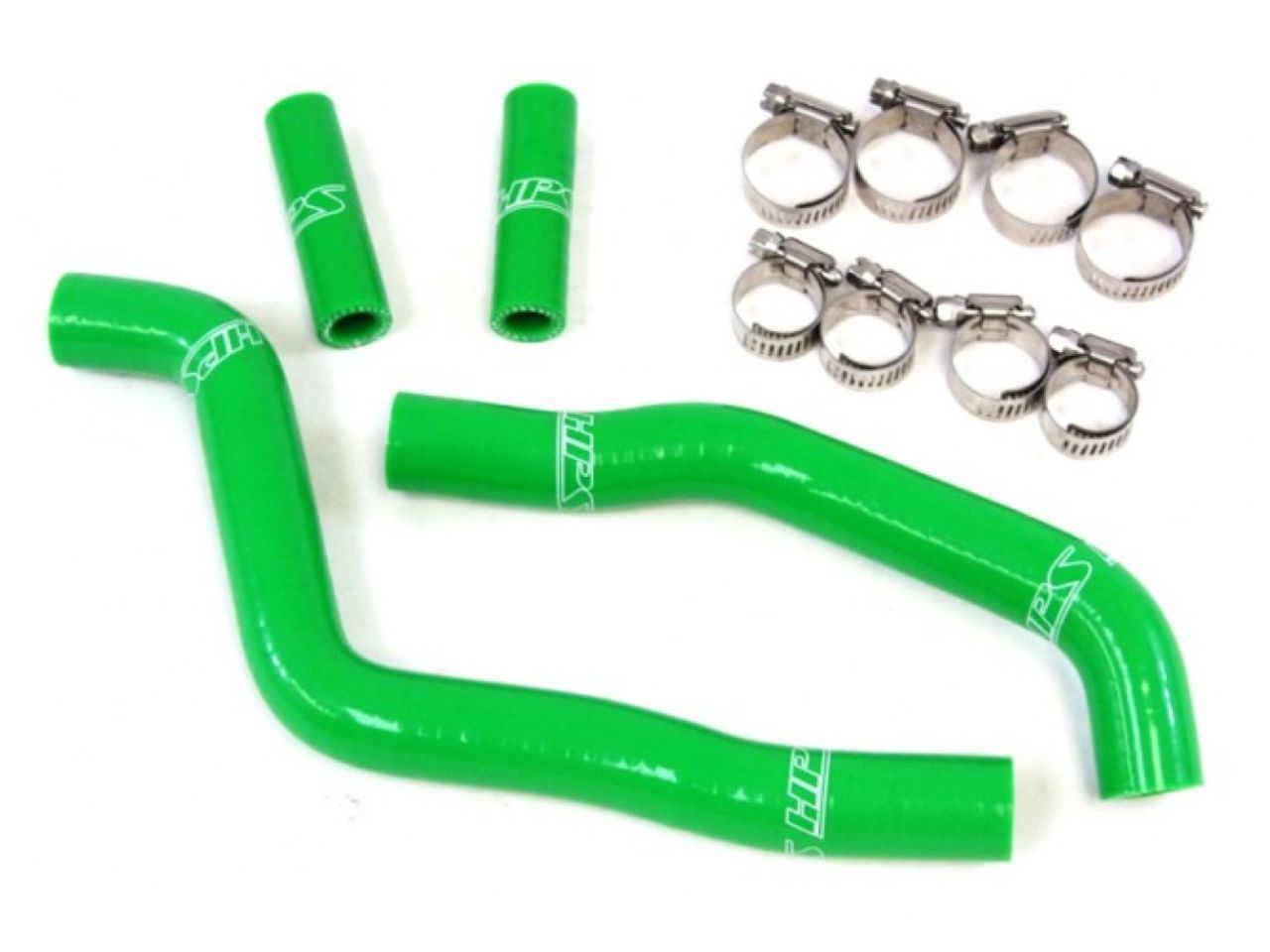 HPS Green Reinforced Silicone Radiator Hose Kit Kawasaki 03-08 KX125 2 Stroke