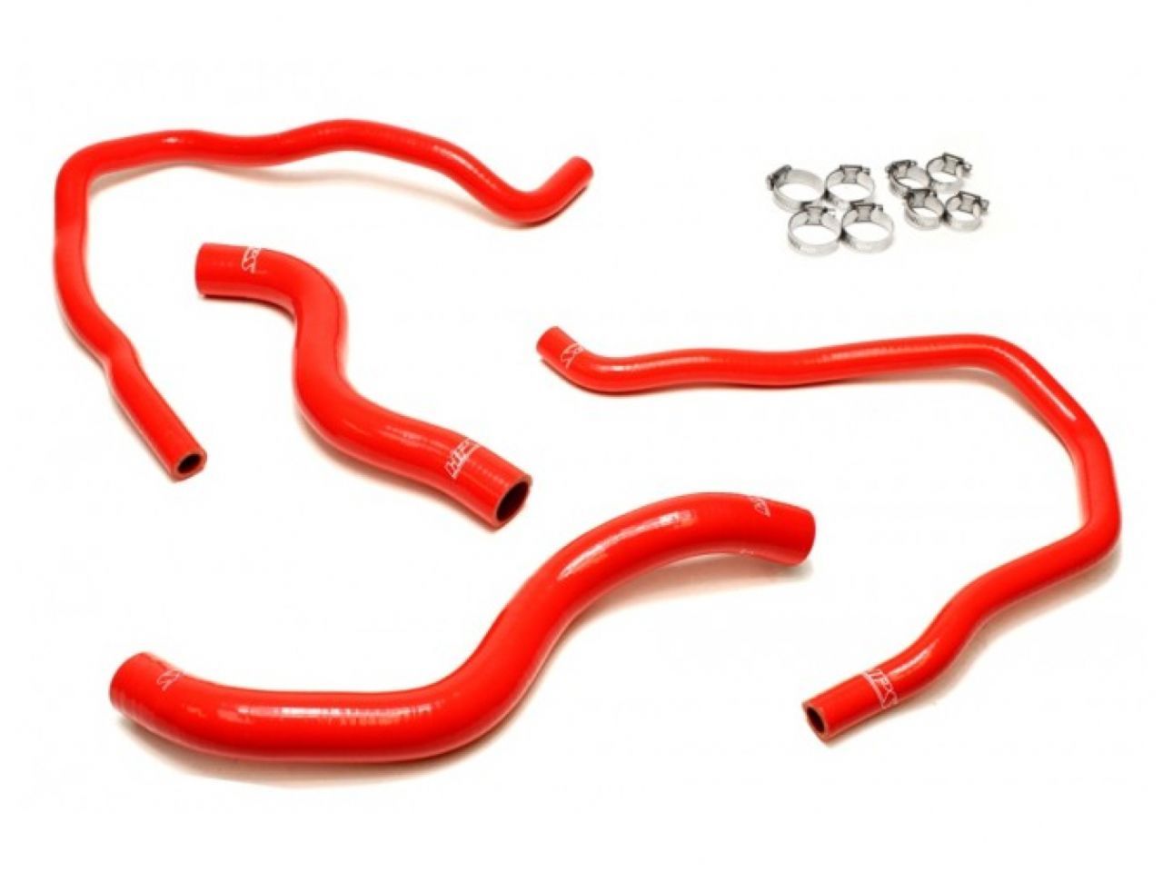 HPS Red Reinforced Silicone Radiator + Heater Hose Kit Honda 13-17 Accord 2.4L LHD