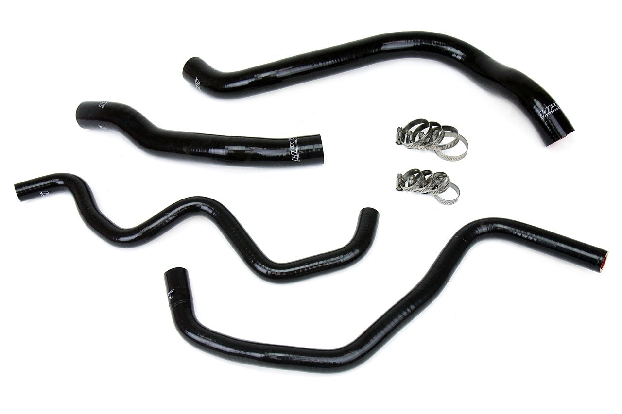 HPS Black Reinforced Silicone Radiator + Heater Hose Kit Honda 08-12 Accord 3.5L V6 LHD