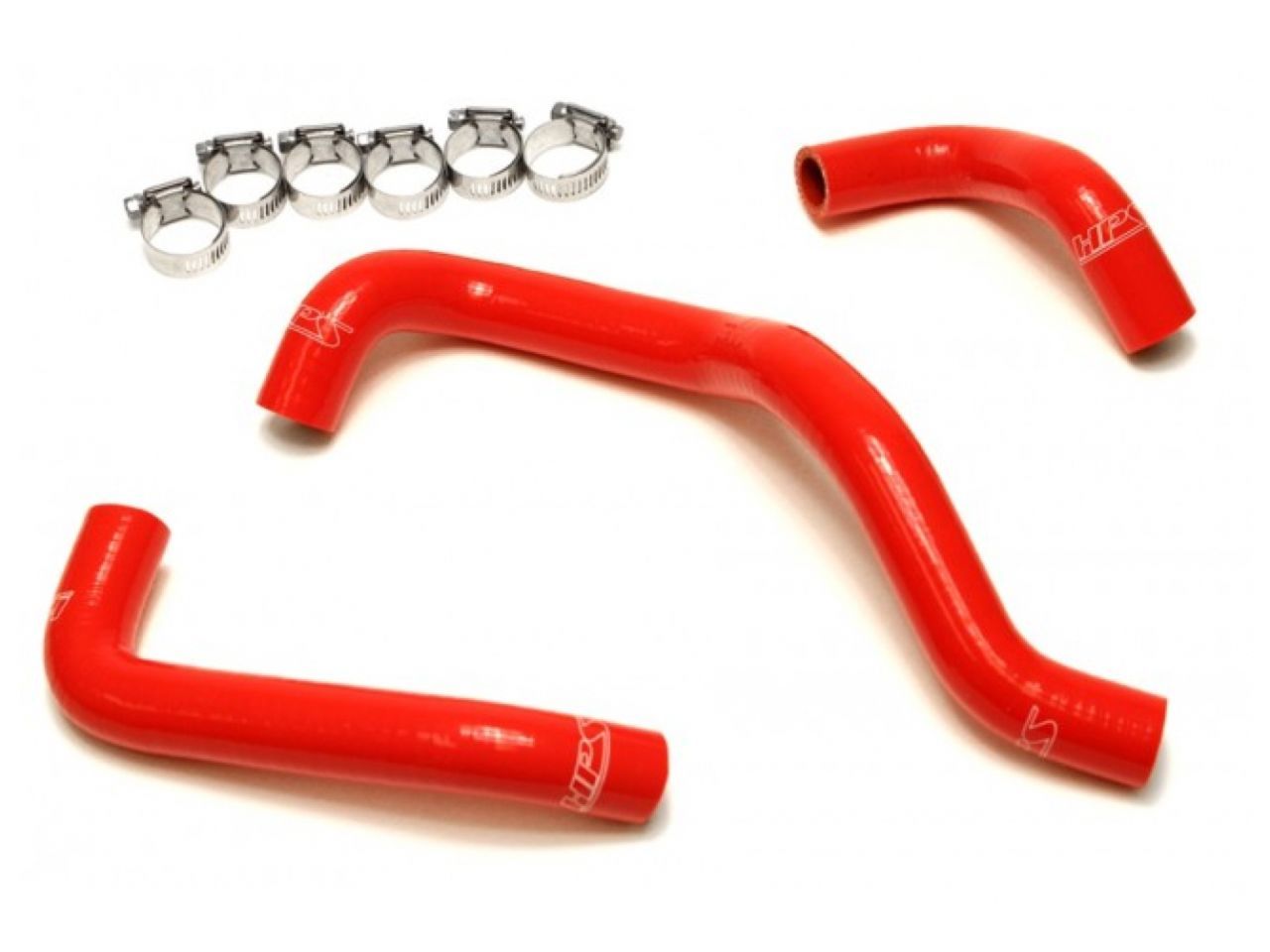 HPS Red Reinforced Silicone Heater Hose Kit Nissan 95-98 240SX S14 KA24DE