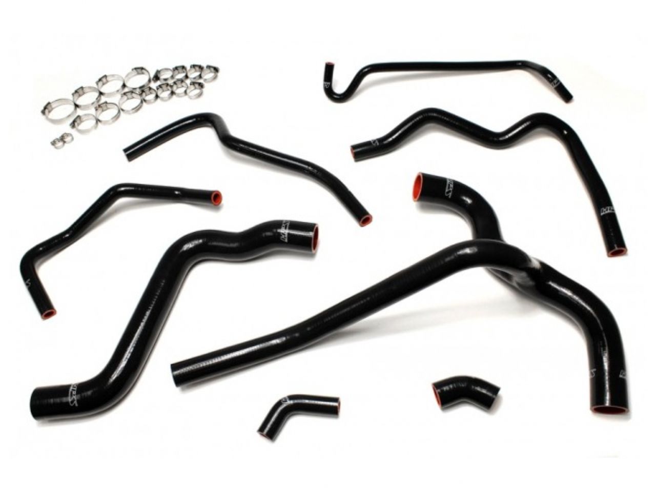 HPS Black Reinforced Silicone Radiator and Heater Hose Kit Coolant Ford 05-10 Mustang 4.0L V6