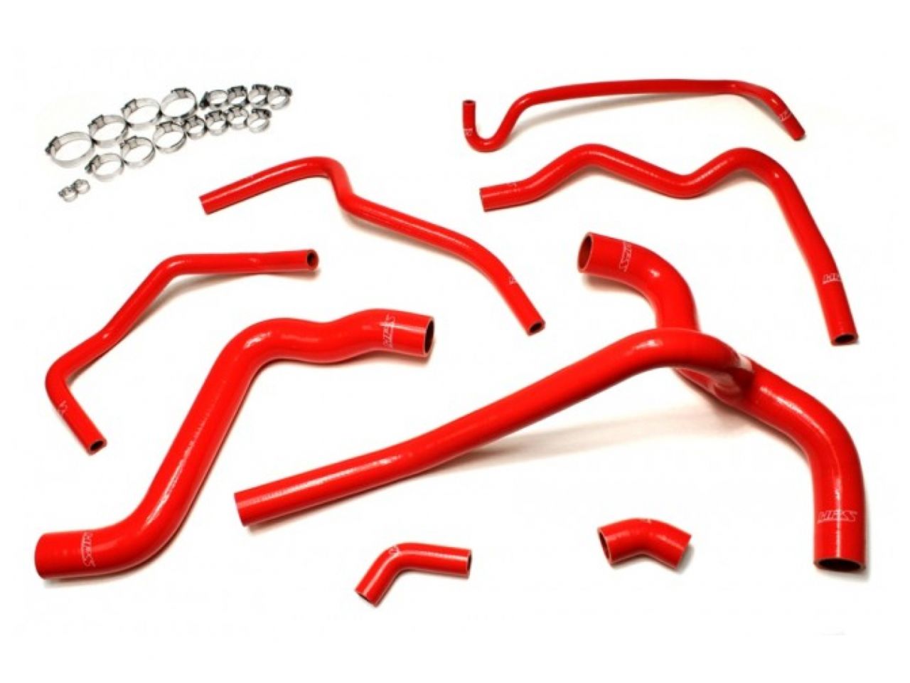 HPS Red Reinforced Silicone Radiator and Heater Hose Kit Coolant Ford 05-10 Mustang 4.0L V6