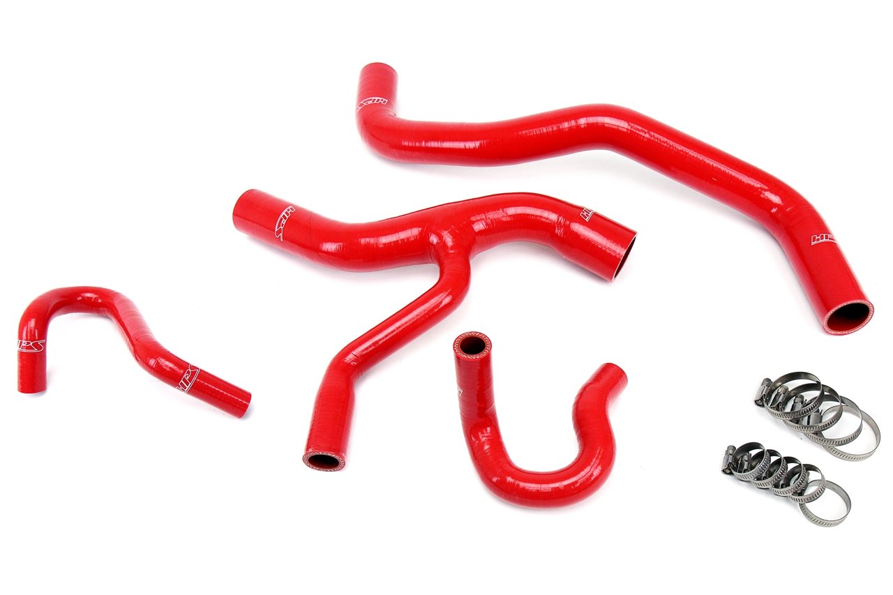 HPS Red Reinforced Silicone Radiator and Heater Hose Kit Coolant Ford 96-01 Mustang GT 4.6L V8