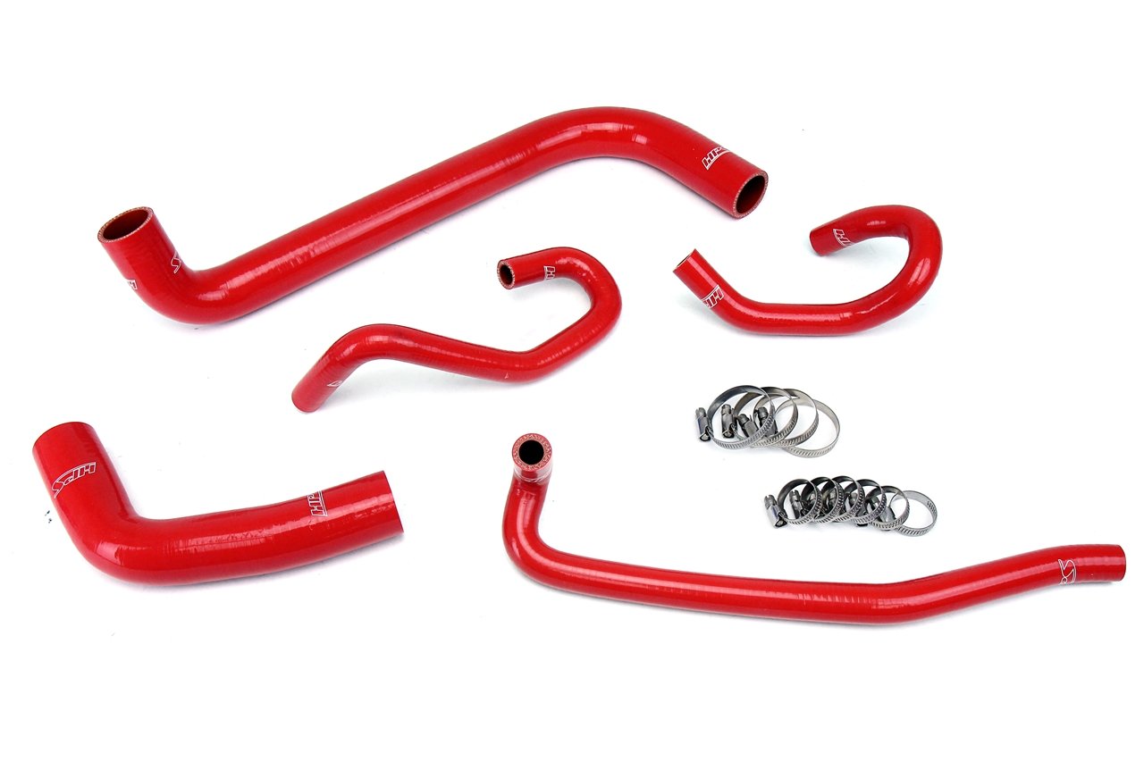 HPS Red Reinforced Silicone Radiator + Heater Hose Kit Toyota 04-06 Tundra 4.7L V8 Left Hand Drive