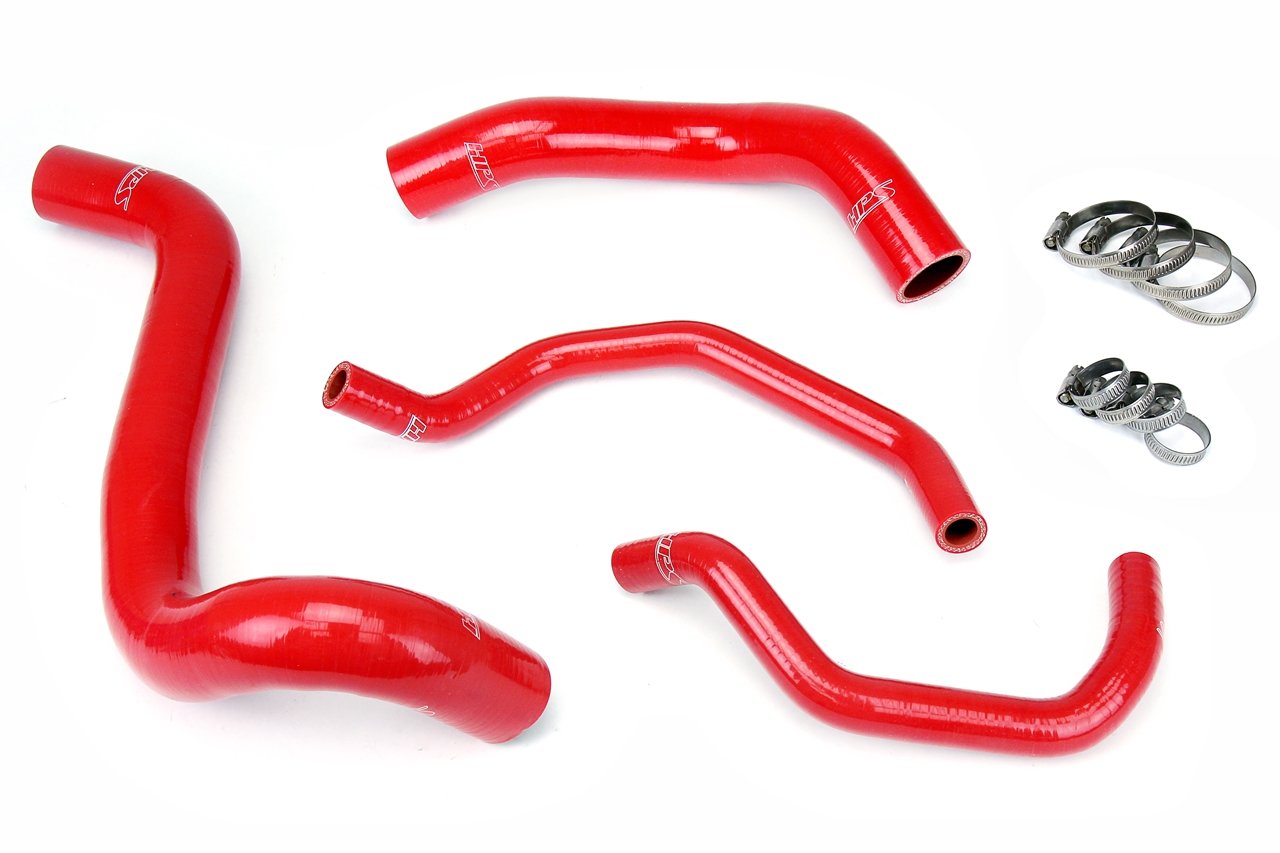 HPS Red Reinforced Silicone Radiator + Heater Hose Kit Toyota 12-14 Tundra 5.7L V8 Left Hand Drive