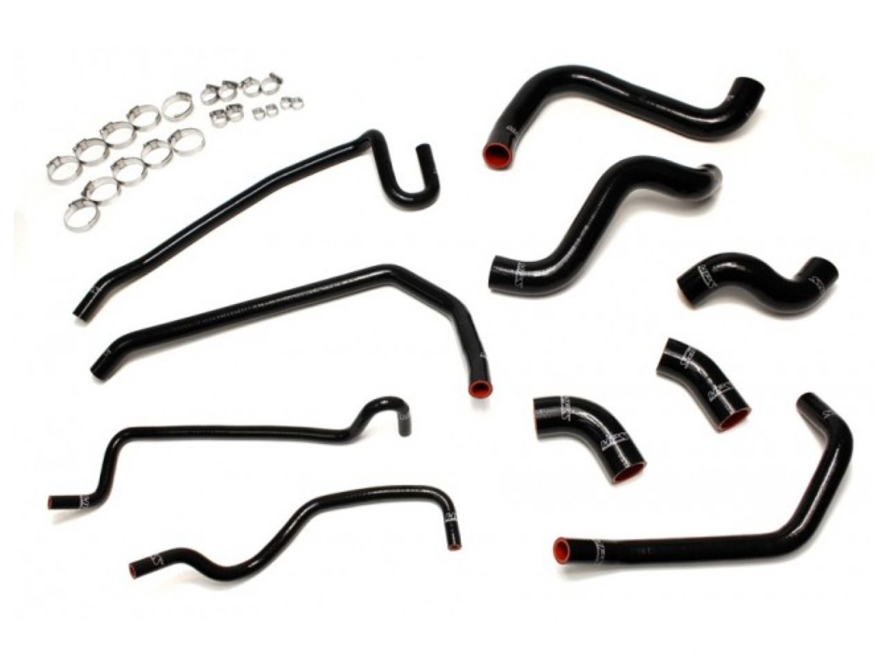 HPS Black Reinforced Silicone Radiator and Heater Hose Kit Coolant Ford 11-14 Mustang GT 5.0L V8 & Boss 302