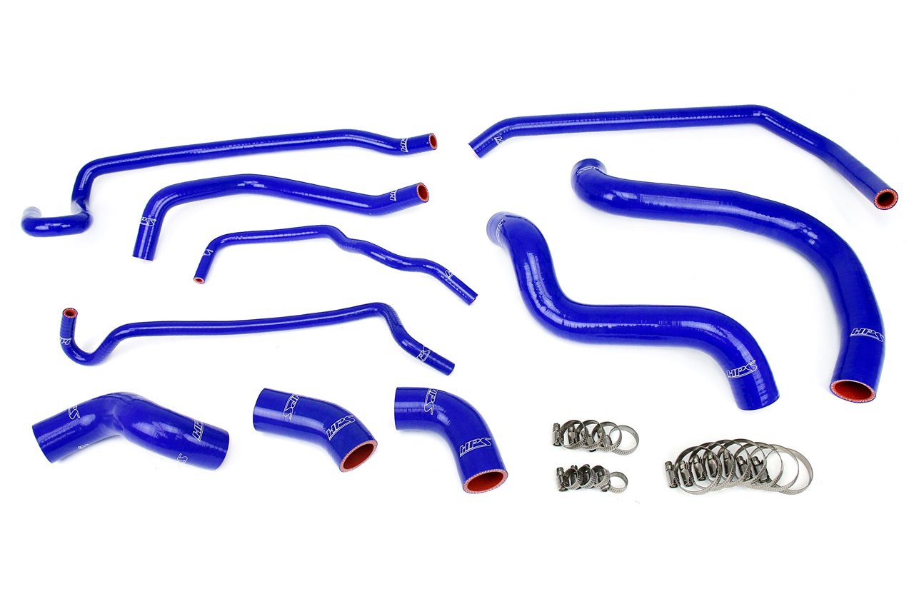 HPS Silicone Radiator + Heater Coolant Hose Kit Ford 2011-2014 Mustang GT 5.0L V8 (includes Boss 302), 57-1429