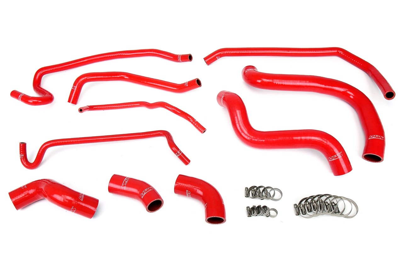 HPS Silicone Radiator + Heater Coolant Hose Kit Ford 2011-2014 Mustang GT 5.0L V8 (includes Boss 302), 57-1429