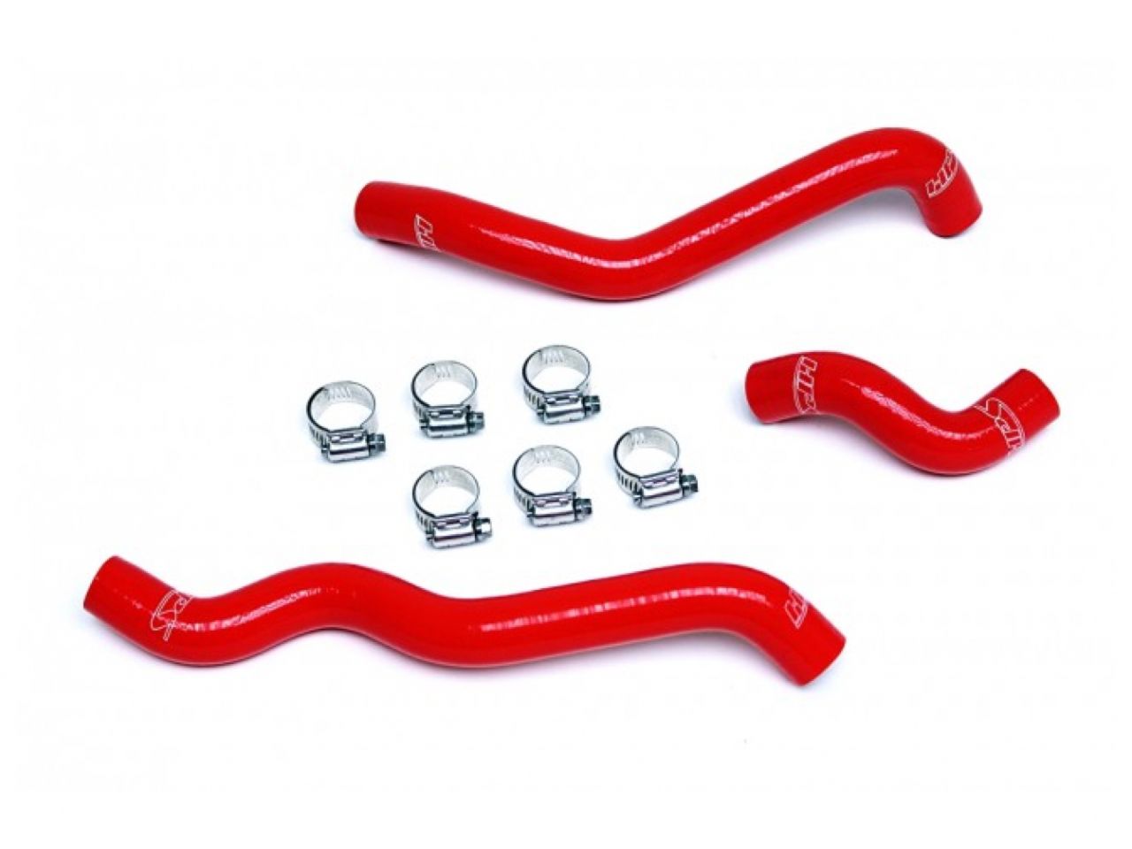 HPS Red Reinforced Silicone Heater Hose Kit Nissan 03-06 350Z LHD